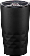 Am image of a Custom Copper Vacuum Insulated K Mini Tumbler 14oz in Black!