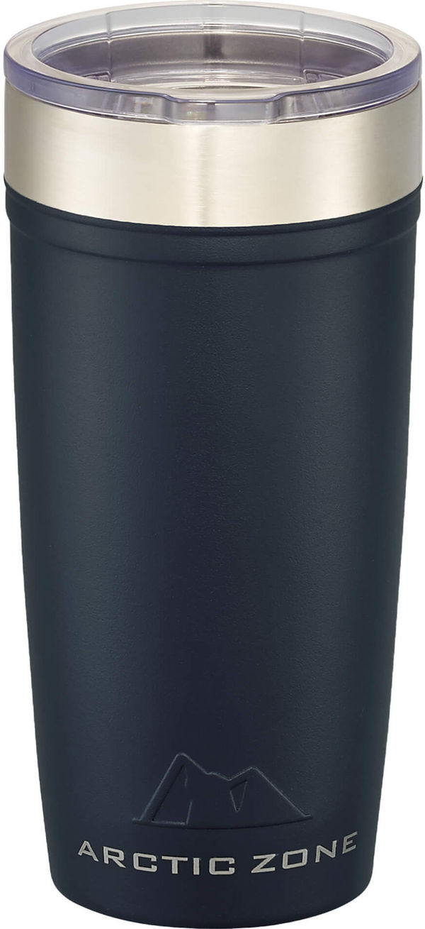 Am image of a Custom Arctic Zone Titan Thermal HP Copper Tumbler 20oz in Navy!