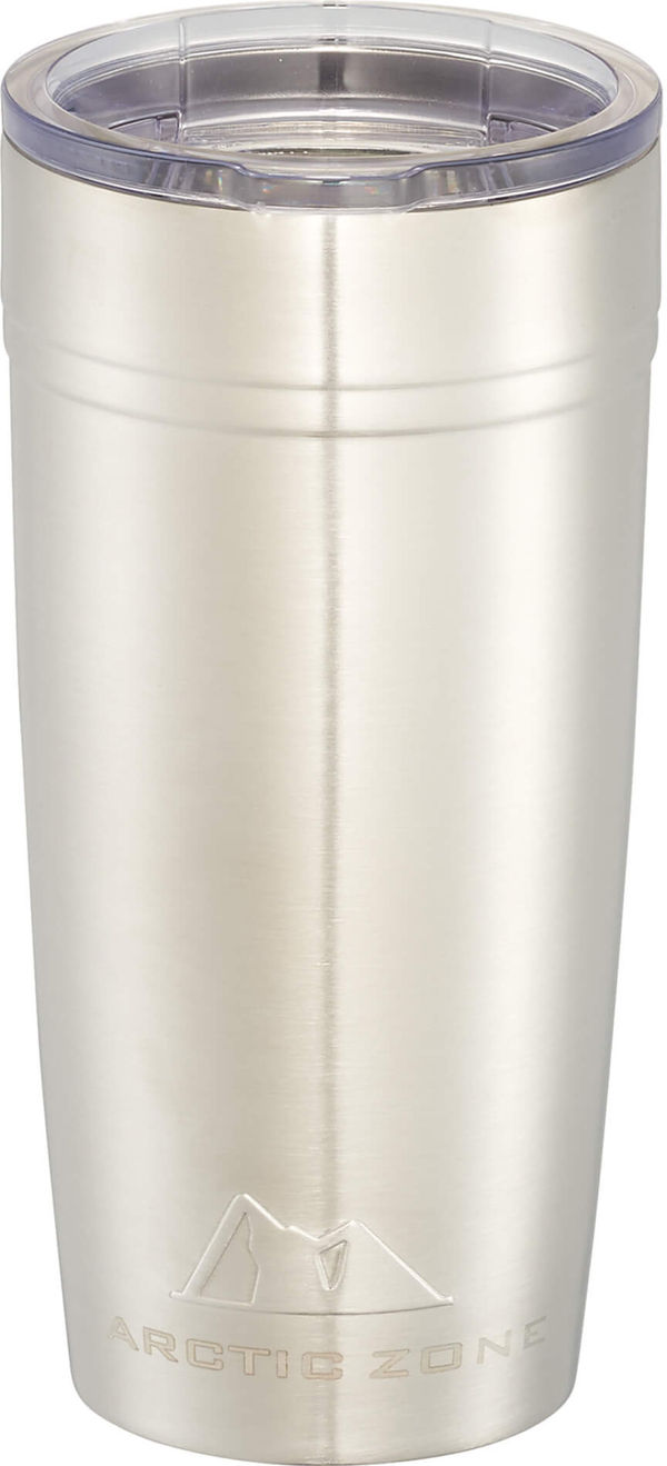 Am image of a Custom Arctic Zone Titan Thermal HP Copper Tumbler 20oz in Silver!