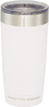 Am image of a Custom Arctic Zone Titan Thermal HP Copper Tumbler 20oz in White!