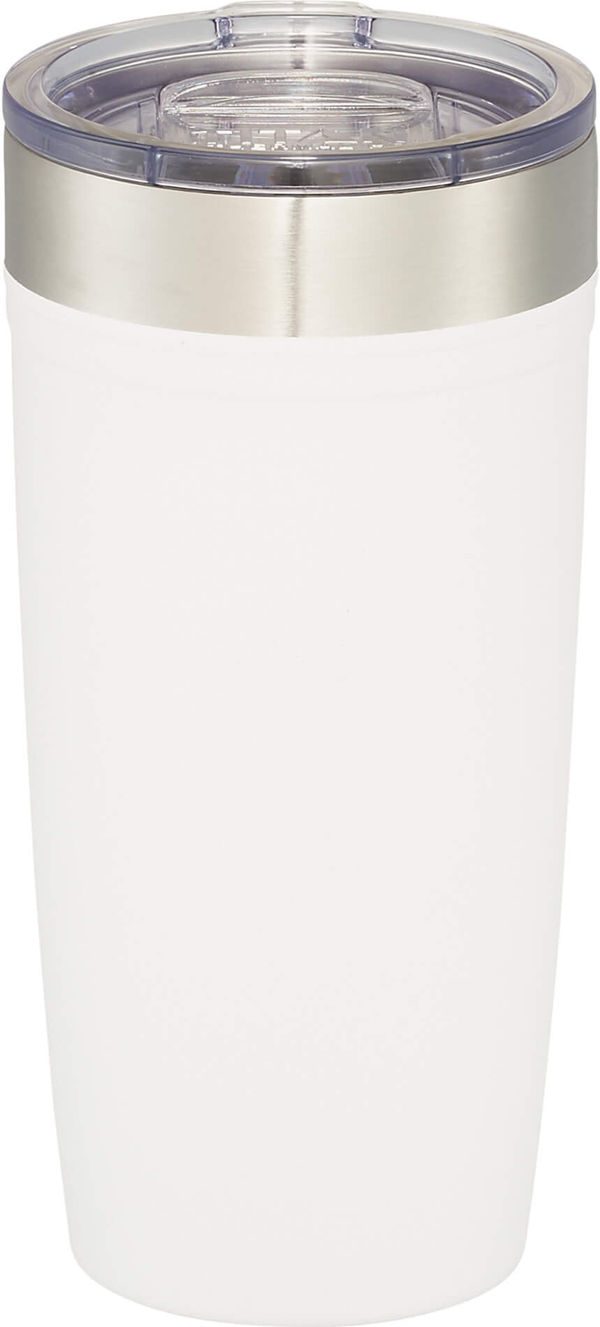 Am image of a Custom Arctic Zone Titan Thermal HP Copper Tumbler 20oz in White!