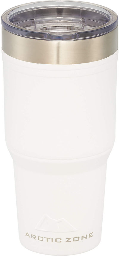 Am image of a Custom Arctic Zone Titan Thermal HP Copper Tumbler 30oz in White!