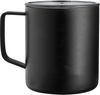 Am image of a Custom Rover Copper Vacuum Insulated Camp Mug 14oz in Black!