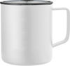 An image of a Custom Rover Copper Vacuum Insulated Camp Mug 14oz in White!