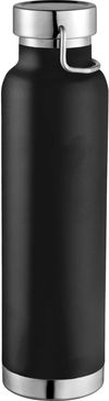 Am image of a Custom Thor Copper Vacuum Insulated Bottle 22oz in Black!