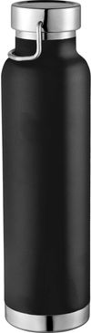 Am image of a Custom Thor Copper Vacuum Insulated Bottle 22oz in Black!