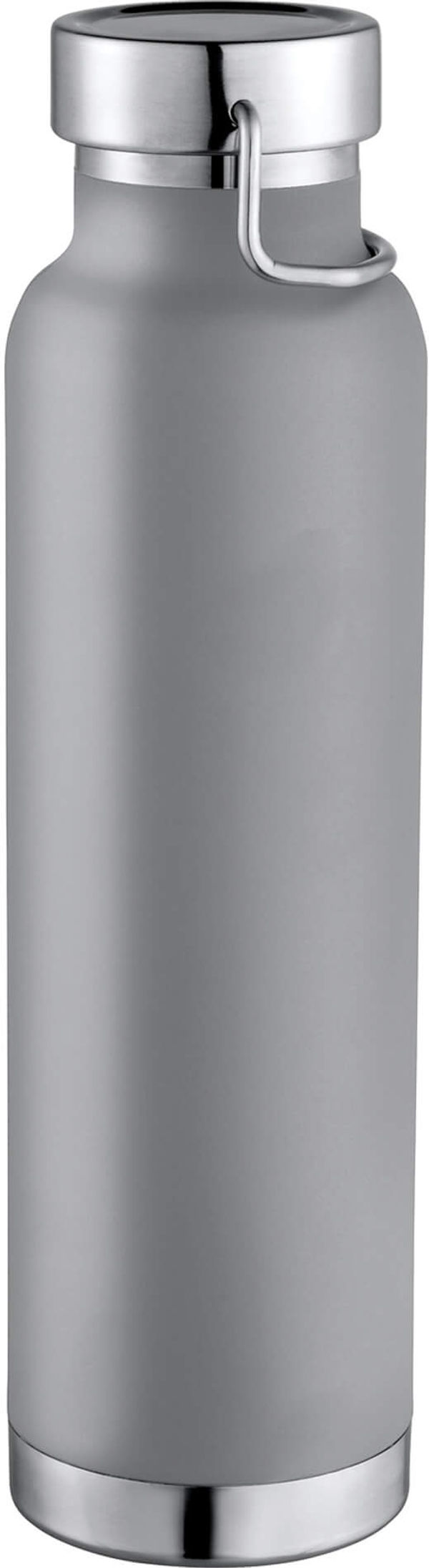 Am image of a Custom Thor Copper Vacuum Insulated Bottle 22oz in Grey!