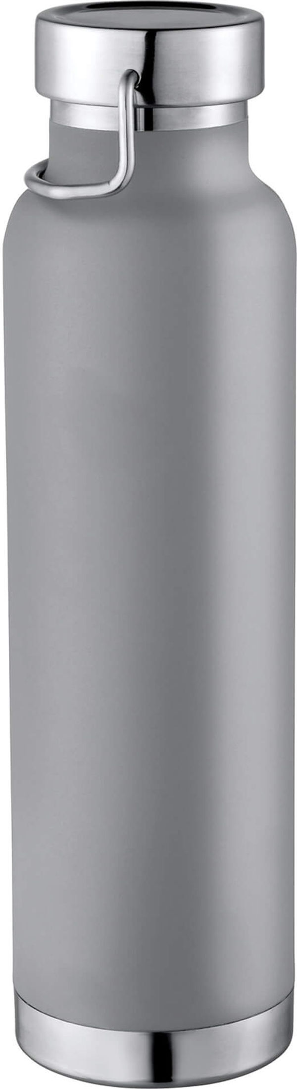 Am image of a Custom Thor Copper Vacuum Insulated Bottle 22oz in Grey!