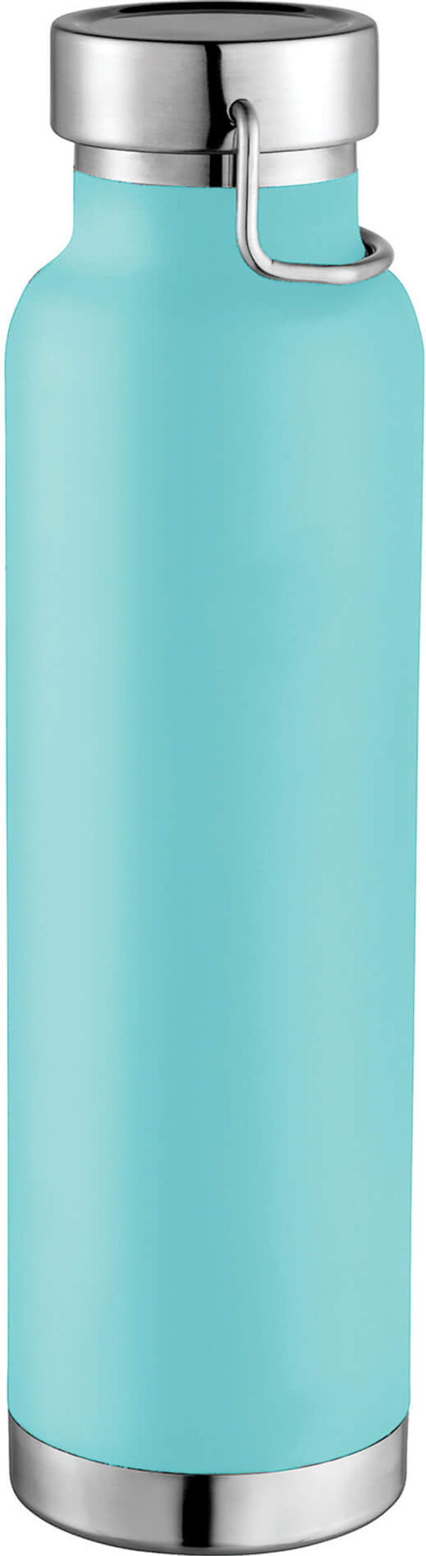 Am image of a Custom Thor Copper Vacuum Insulated Bottle 22oz in Mint Green!