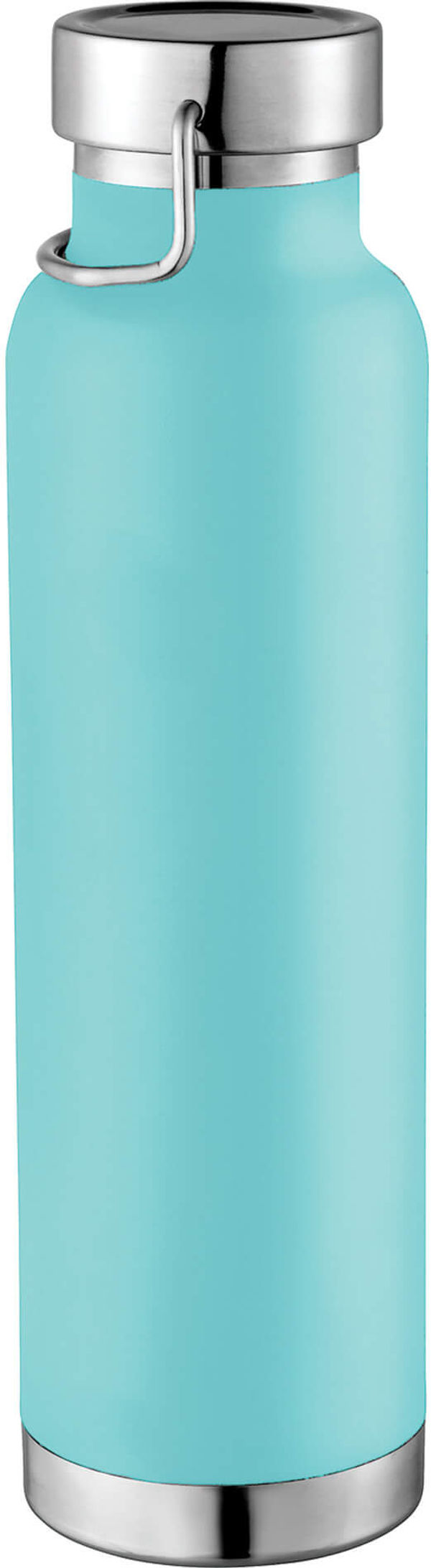 Am image of a Custom Thor Copper Vacuum Insulated Bottle 22oz in Mint Green!