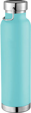 Am image of a Custom Thor Copper Vacuum Insulated Bottle 22oz in Mint Green!