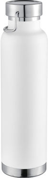 Am image of a Custom Thor Copper Vacuum Insulated Bottle 22oz in White!