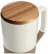 An image of a Custom Tahoe Tea & Coffee Ceramic Mug with Wood Lid 16oz!