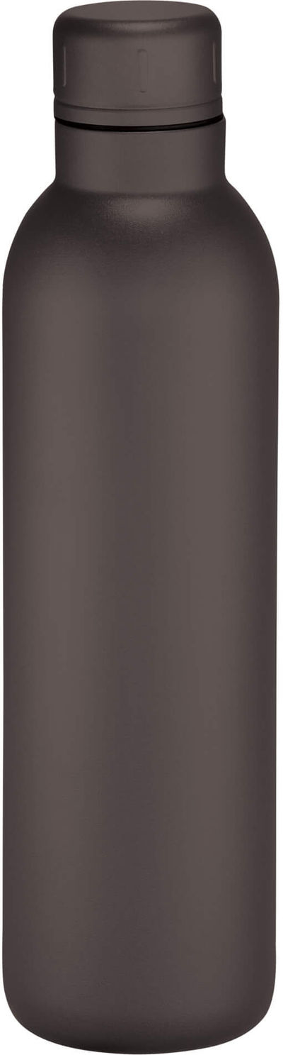 Am image of a Custom Thor Copper Vacuum Insulated Bottle 17oz in Black!