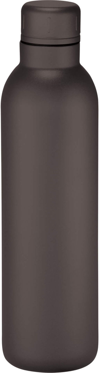 Am image of a Custom Thor Copper Vacuum Insulated Bottle 17oz in Black!