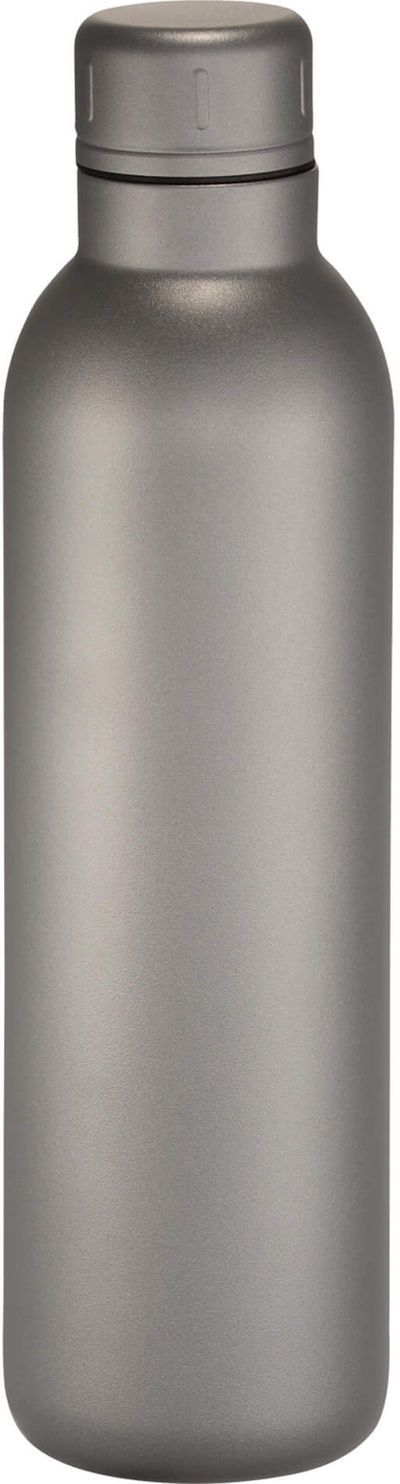 Am image of a Custom Thor Copper Vacuum Insulated Bottle 17oz in Grey!