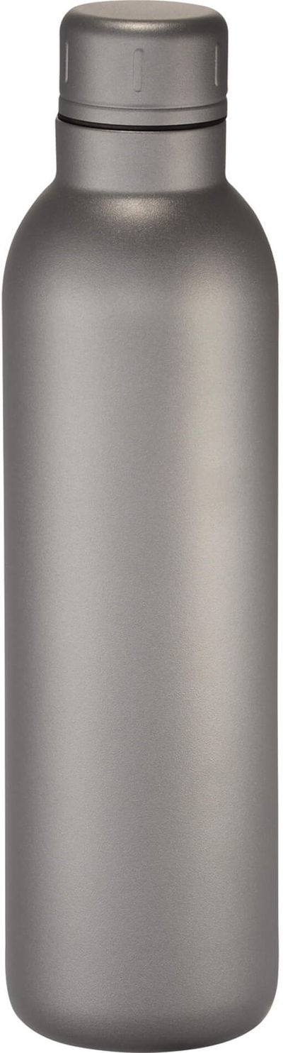 Am image of a Custom Thor Copper Vacuum Insulated Bottle 17oz in Grey!