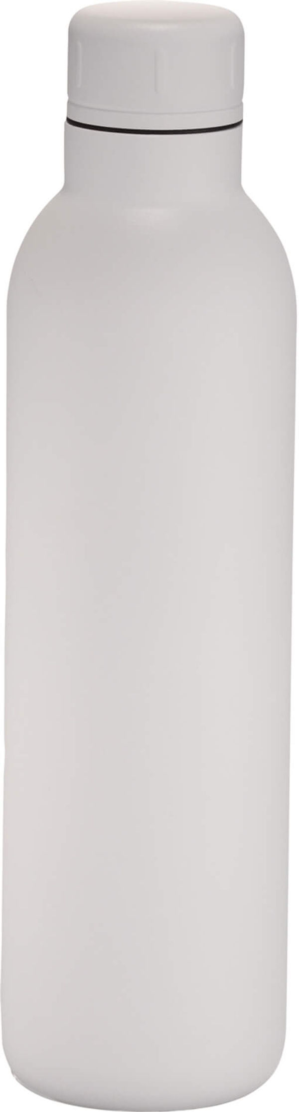 Am image of a Custom Thor Copper Vacuum Insulated Bottle 17oz in White!