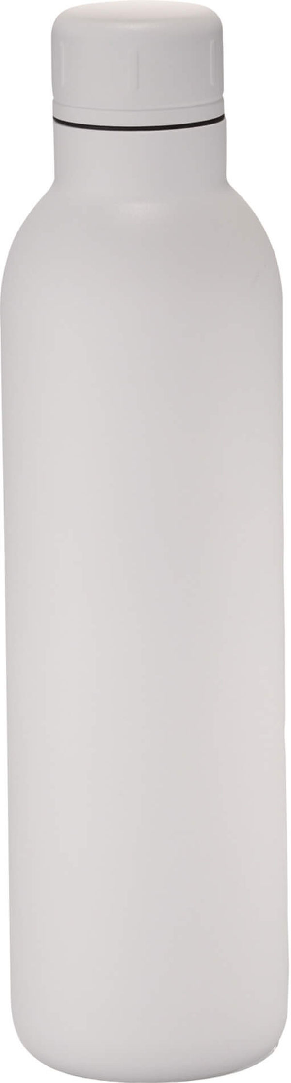 Am image of a Custom Thor Copper Vacuum Insulated Bottle 17oz in White!