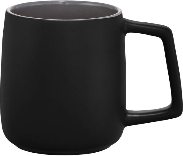 Am image of a Custom Sienna Ceramic Mug 14oz in Black!