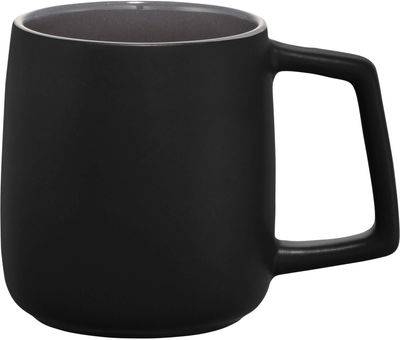 Am image of a Custom Sienna Ceramic Mug 14oz in Black!