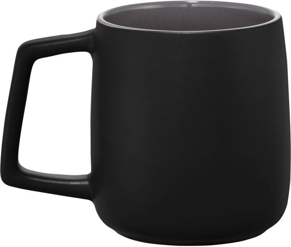 Am image of a Custom Sienna Ceramic Mug 14oz in Black!