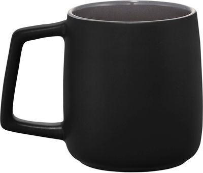 Am image of a Custom Sienna Ceramic Mug 14oz in Black!