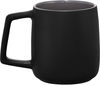 Am image of a Custom Sienna Ceramic Mug 14oz in Black!