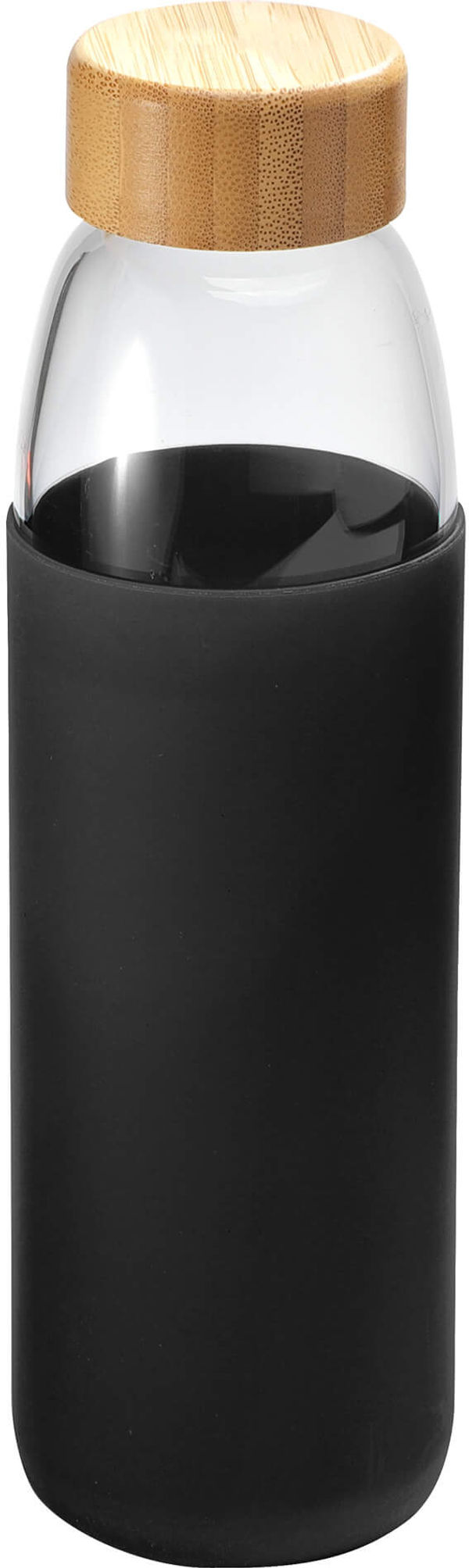 Am image of a Custom Kai Glass Bottle 18oz in Black!