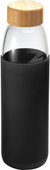 Am image of a Custom Kai Glass Bottle 18oz in Black!