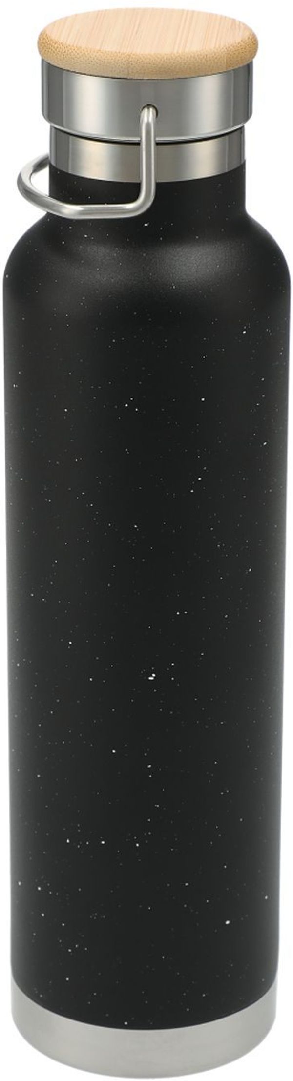 Am image of a Custom Speckled Thor Copper Vacuum Insulated Bottle 22oz in Black!