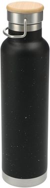 Am image of a Custom Speckled Thor Copper Vacuum Insulated Bottle 22oz in Black!