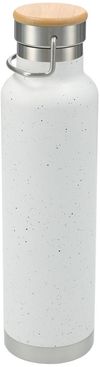 Am image of a Custom Speckled Thor Copper Vacuum Insulated Bottle 22oz in White!