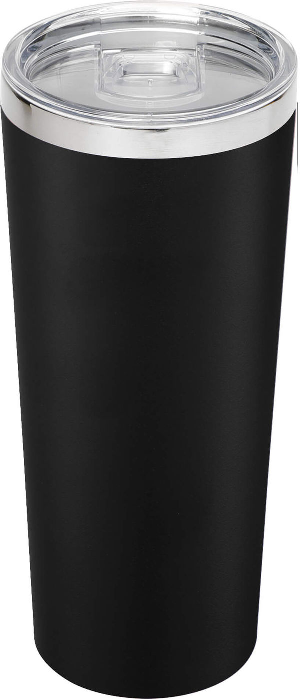 Am image of a Custom Thor Copper Vacuum Insulated Tumbler 22oz in Black!