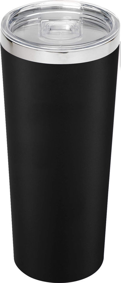 Am image of a Custom Thor Copper Vacuum Insulated Tumbler 22oz in Black!