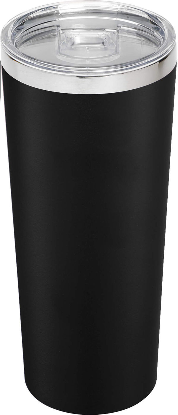 Am image of a Custom Thor Copper Vacuum Insulated Tumbler 22oz in Black!