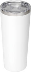 Am image of a Custom Thor Copper Vacuum Insulated Tumbler 22oz in White!