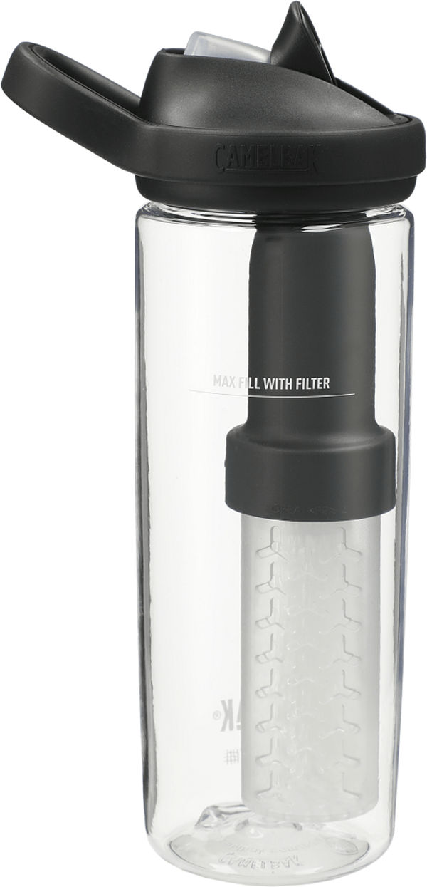 Am image of a Custom CamelBak Eddy 20oz with Tritan™ Renew LifeStraw in Clear!