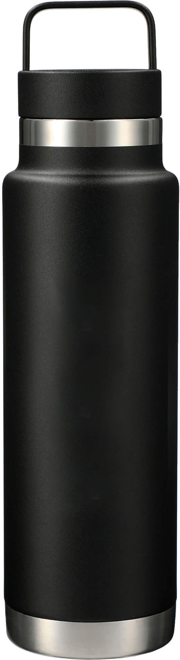 Am image of a Custom Colton Copper Vacuum Insulated Bottle 20oz in Black!
