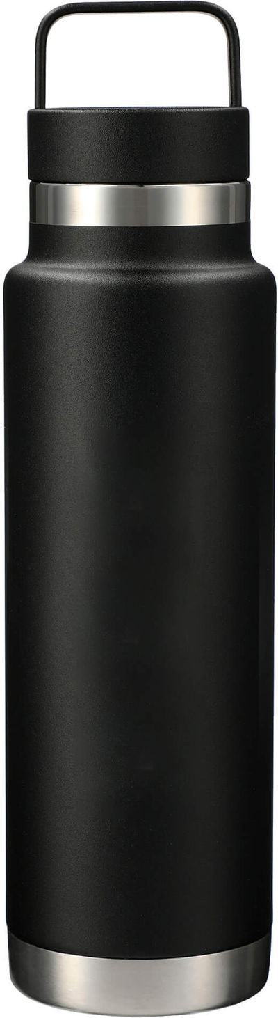 Am image of a Custom Colton Copper Vacuum Insulated Bottle 20oz in Black!