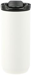 Am image of a Custom Seneca Tumbler 16oz with Ceramic Lid and Lining in White!