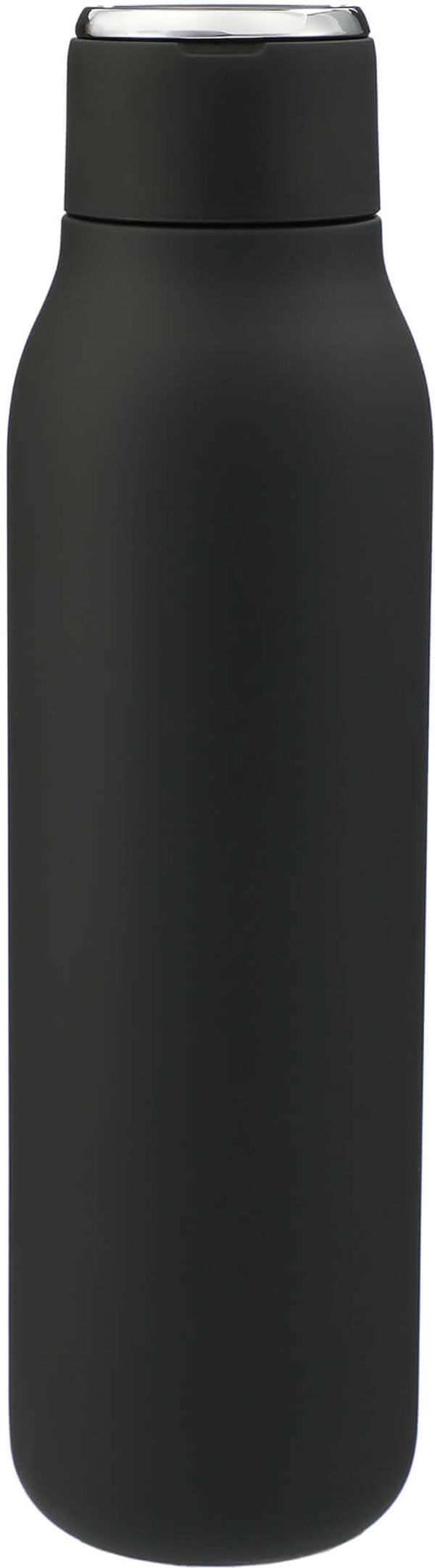 Am image of a Custom Marka Copper Vac Bottle w Metal Loop 20oz in Black!