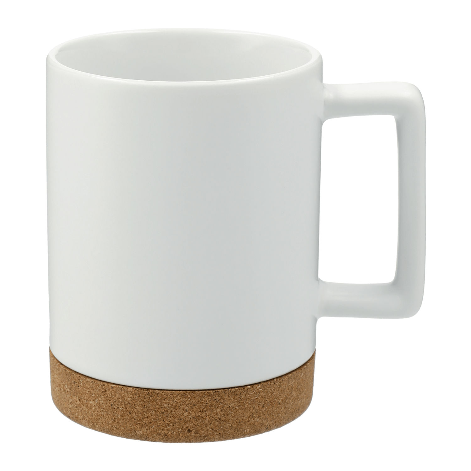 Bates 15oz Ceramic Mug with Cork Base in White