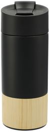 Am image of a Custom Welly® Traveler Copper Vacuum Tumbler 12oz in Black!