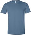 Am image of a Custom Gildan Softstyle T Shirt in Indigo Blue!