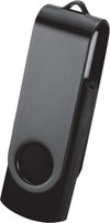 Am image of a Custom Rotate 2Tone Flash Drive 4GB in Black!