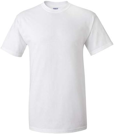 Am image of a Custom Gildan Ultra Cotton T Shirt in White!