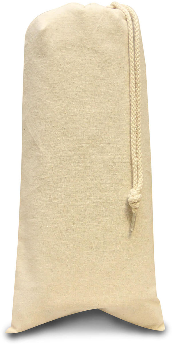 Am image of a Custom Liberty Bags Drawstring Wine Tote in Natural!