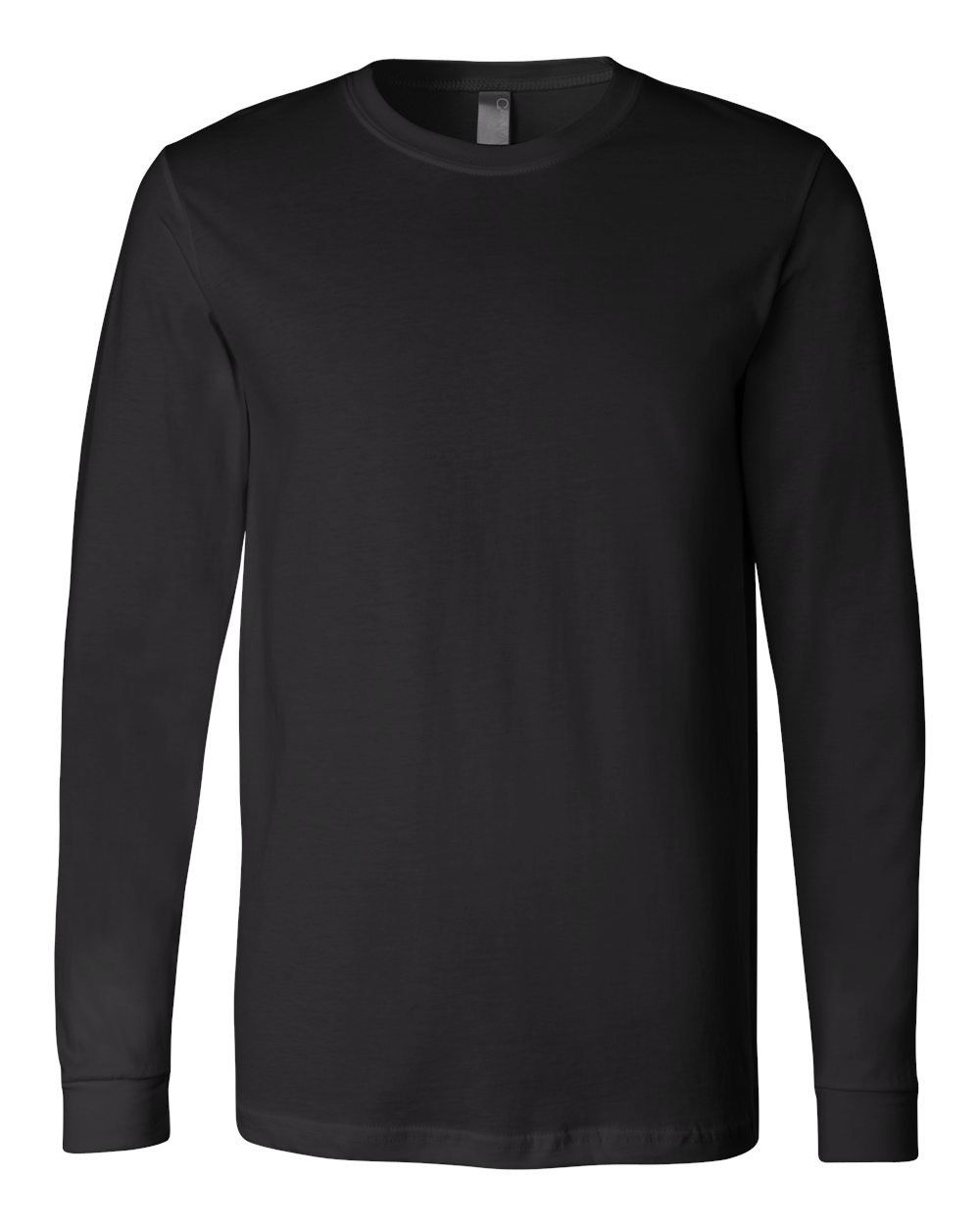 Bella and Canvas Jersey Long Sleeve T Shirt in Black