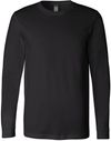 Am image of a Custom Bella and Canvas Jersey Long Sleeve T Shirt in Black!
